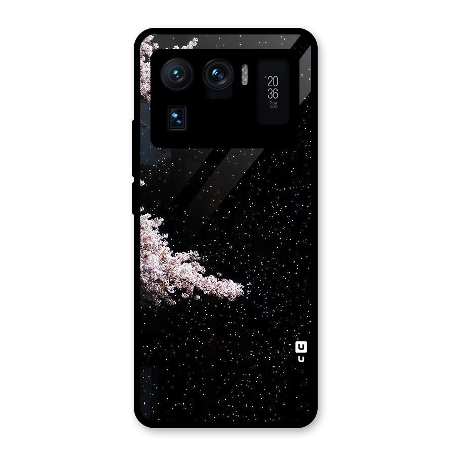 Beautiful Night Sky Flowers Glass Back Case for Mi 11 Ultra