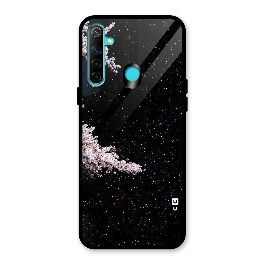 Beautiful Night Sky Flowers Glass Back Case for Realme 5
