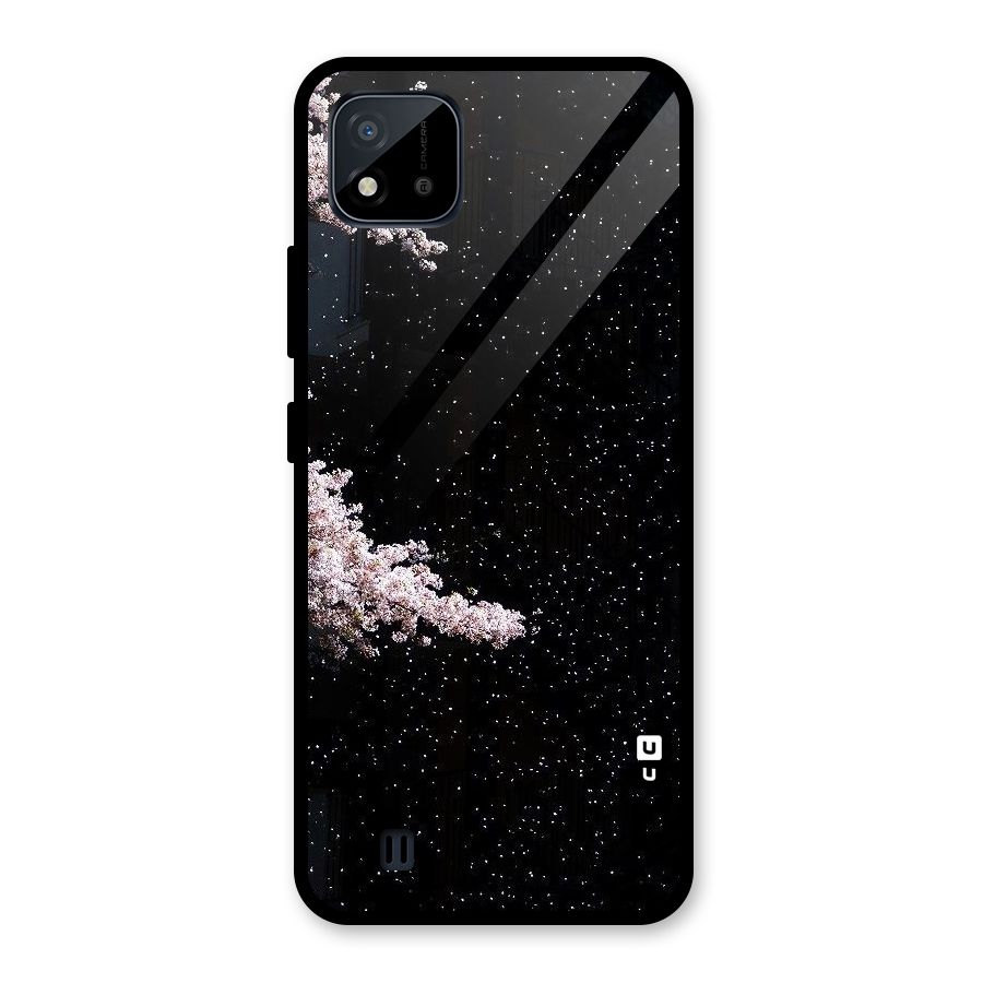 Beautiful Night Sky Flowers Glass Back Case for Realme C11 2021