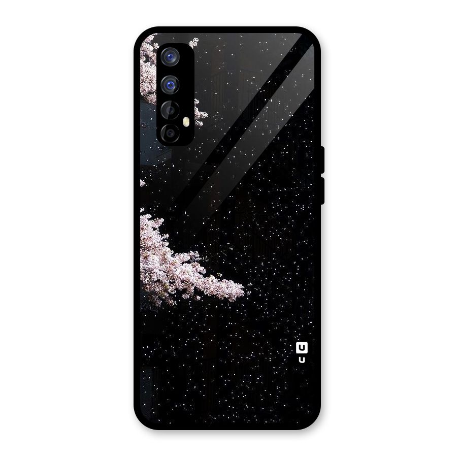 Beautiful Night Sky Flowers Glass Back Case for Realme Narzo 20 Pro
