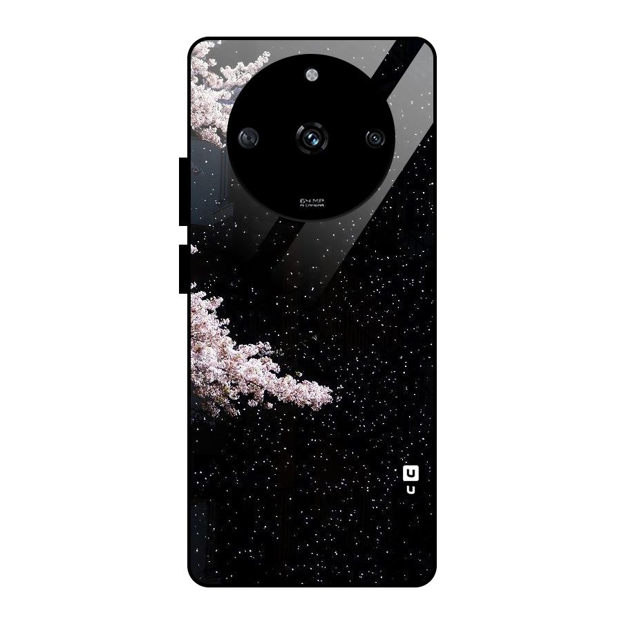 Beautiful Night Sky Flowers Glass Back Case for Realme Narzo 60 5G