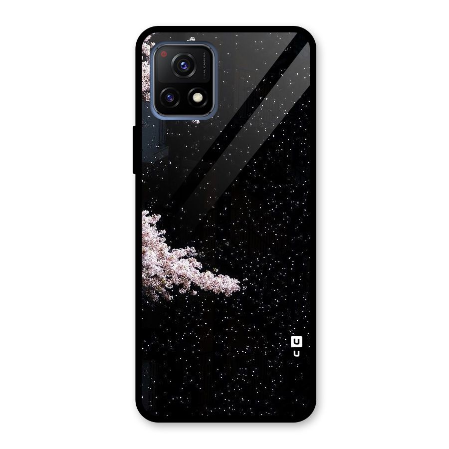 Beautiful Night Sky Flowers Glass Back Case for Vivo Y72 5G