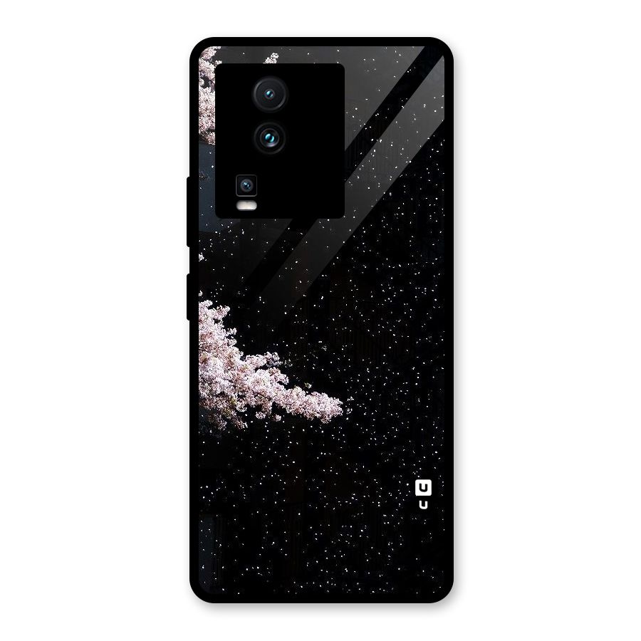 Beautiful Night Sky Flowers Glass Back Case for Vivo iQOO Neo 7 Pro