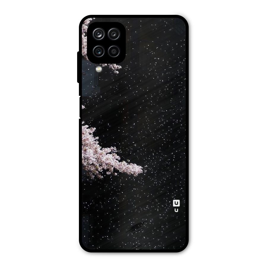 Beautiful Night Sky Flowers Metal Back Case for Galaxy A12