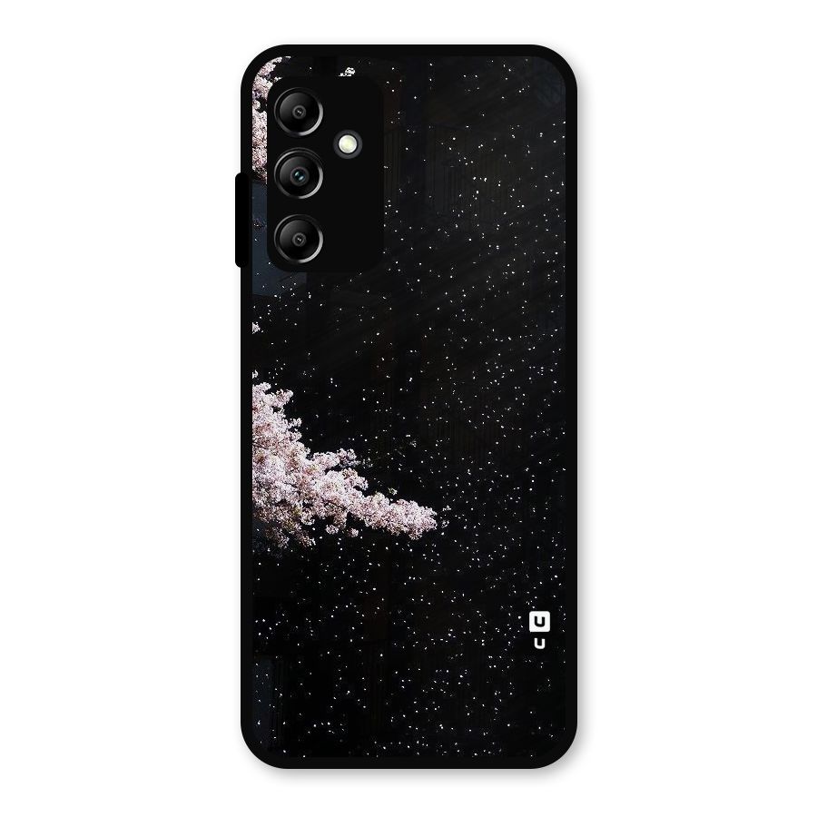 Beautiful Night Sky Flowers Metal Back Case for Galaxy A14 5G