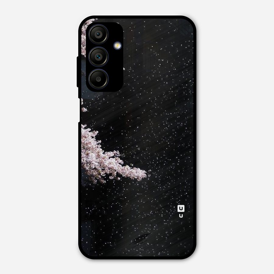 Beautiful Night Sky Flowers Metal Back Case for Galaxy A15 5G