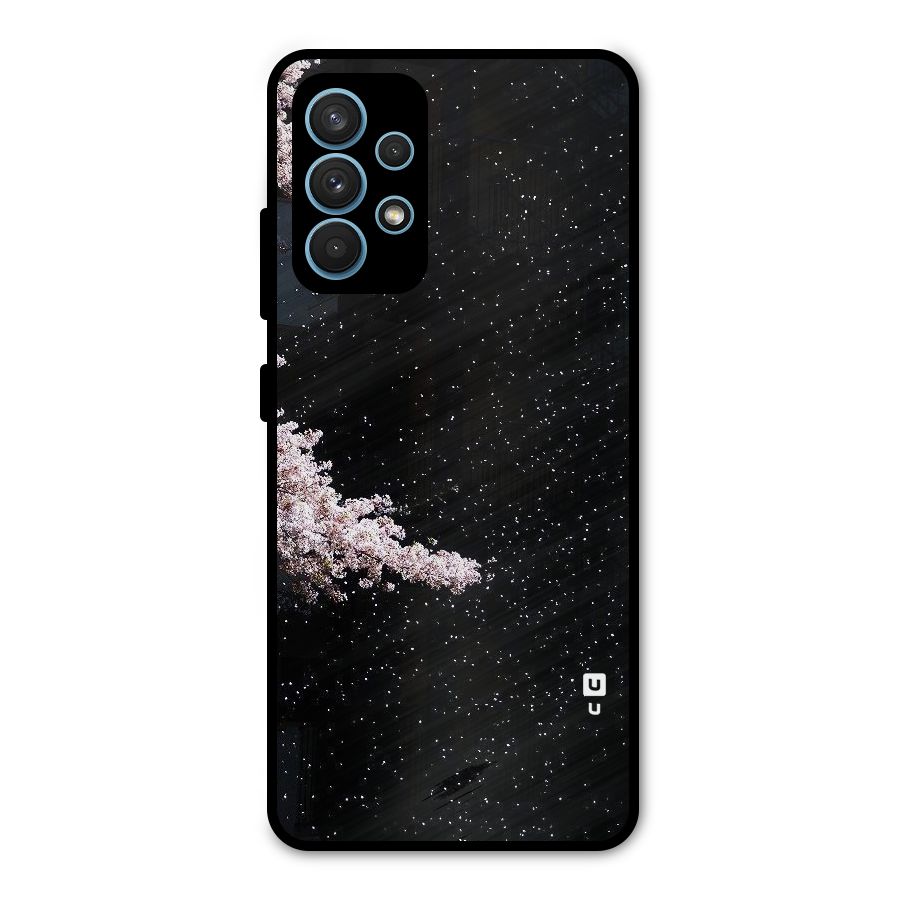 Beautiful Night Sky Flowers Metal Back Case for Galaxy A32