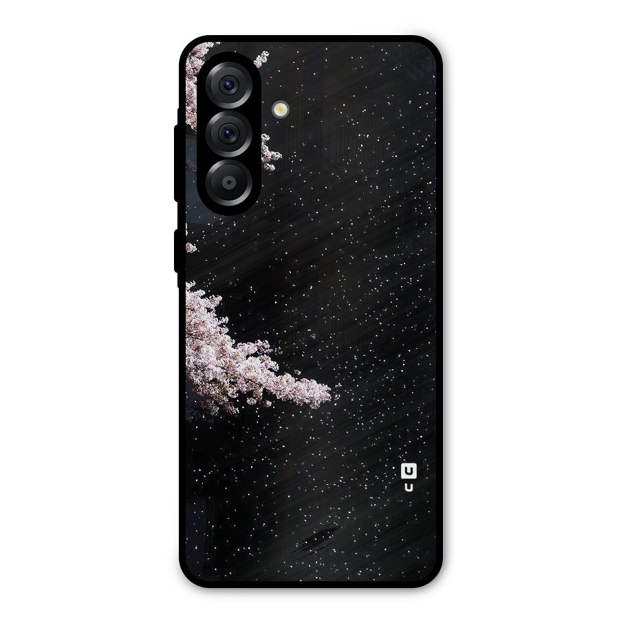 Beautiful Night Sky Flowers Metal Back Case for Galaxy A36