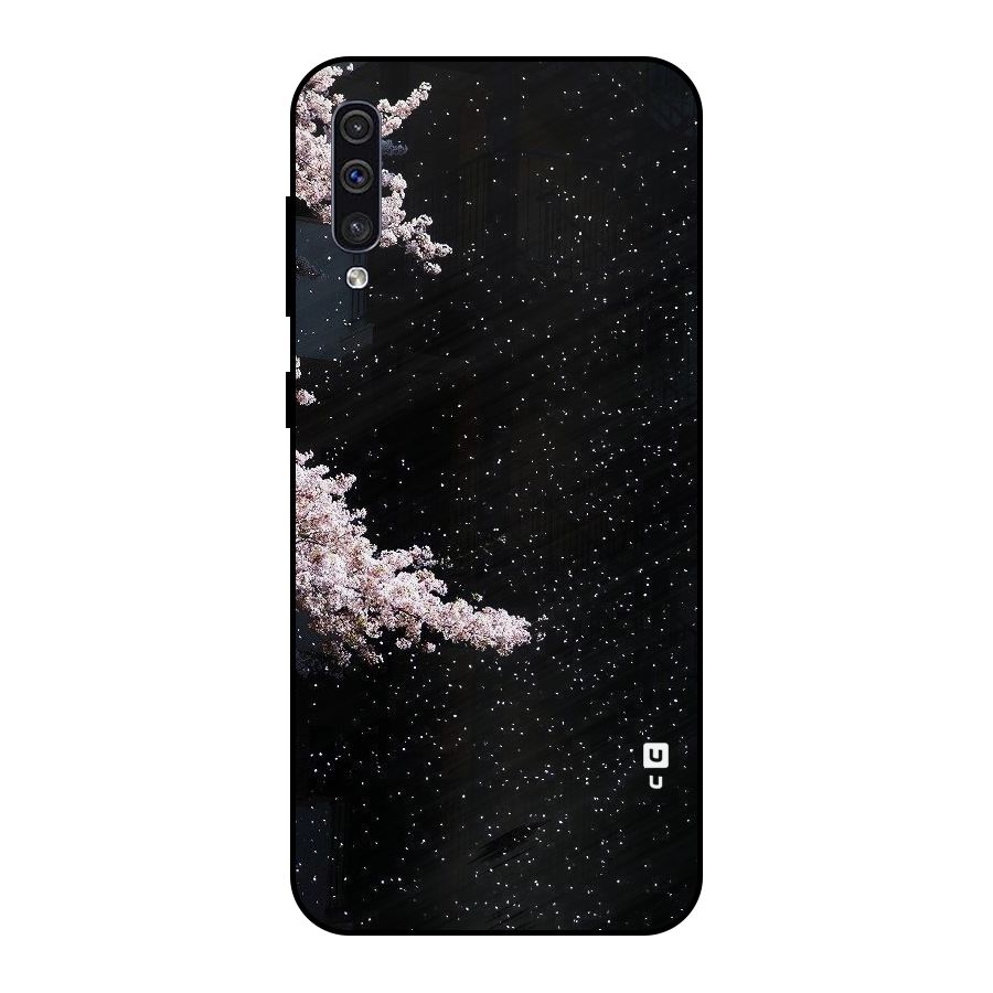 Beautiful Night Sky Flowers Metal Back Case for Galaxy A50