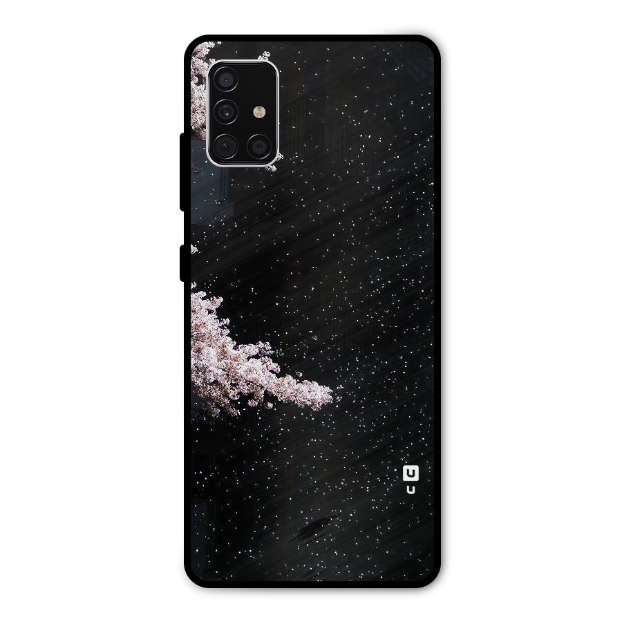 Beautiful Night Sky Flowers Metal Back Case for Galaxy A51