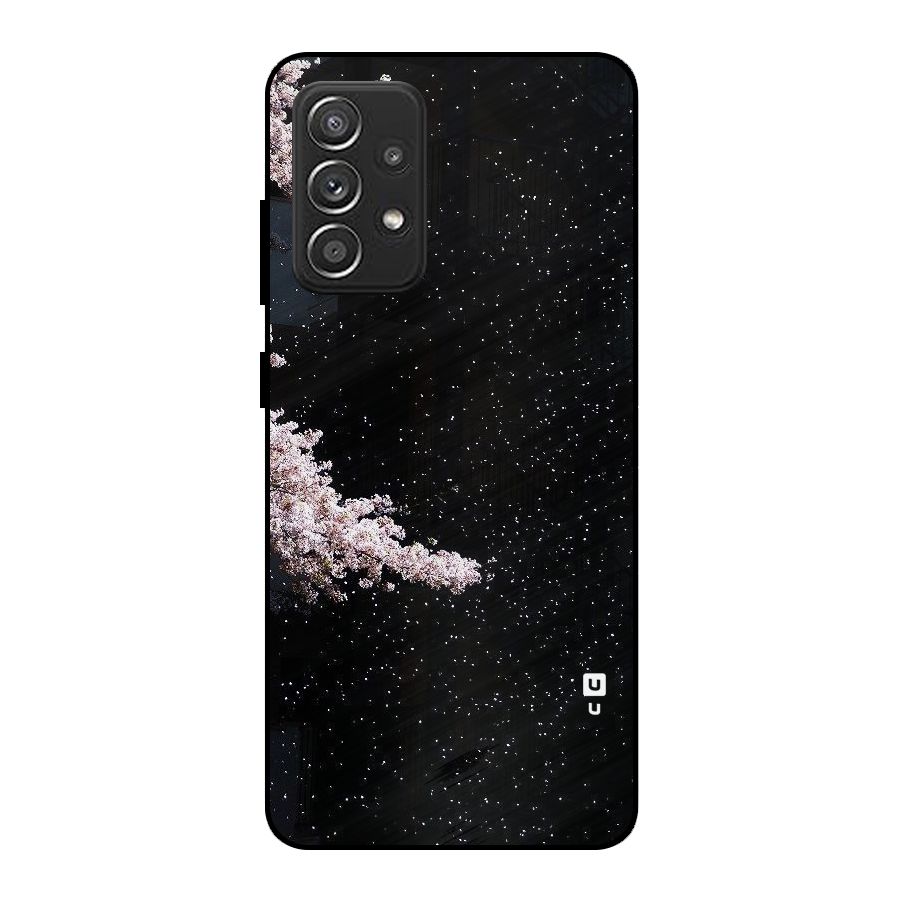 Beautiful Night Sky Flowers Metal Back Case for Galaxy A52s 5G