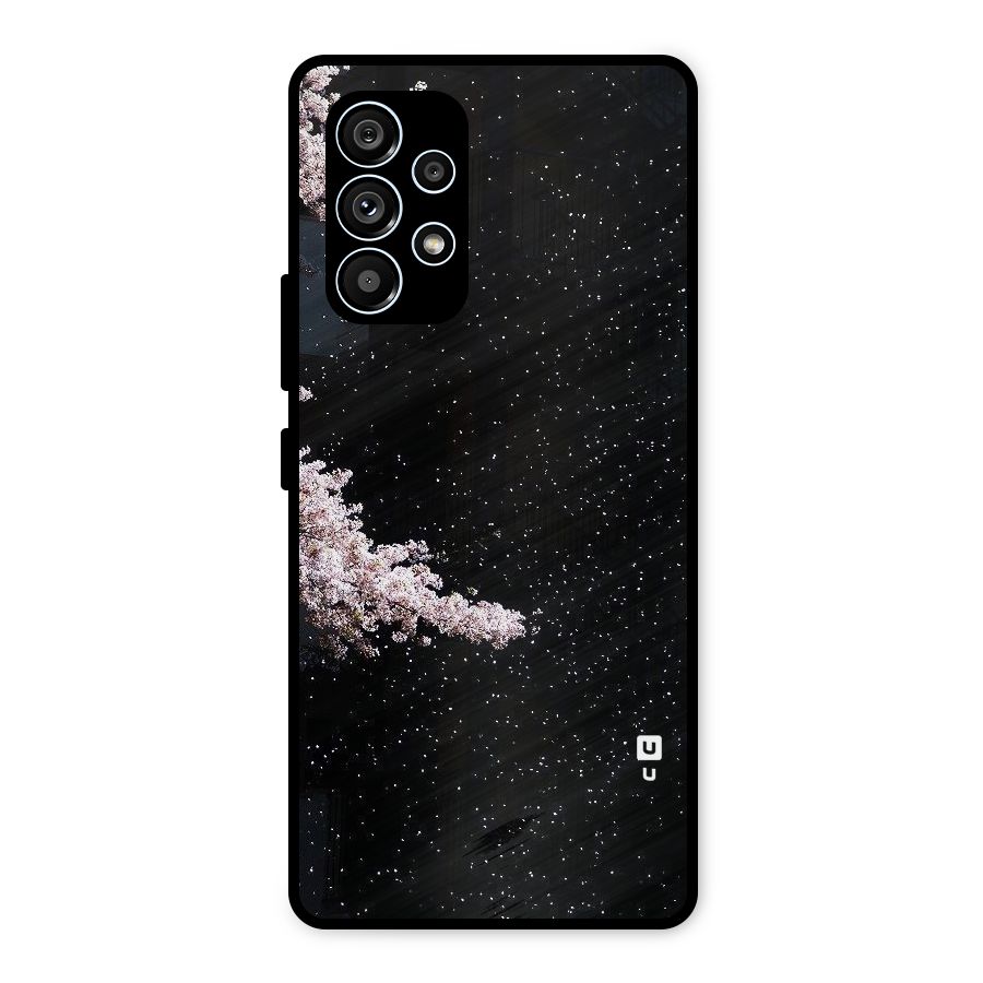 Beautiful Night Sky Flowers Metal Back Case for Galaxy A53 5G