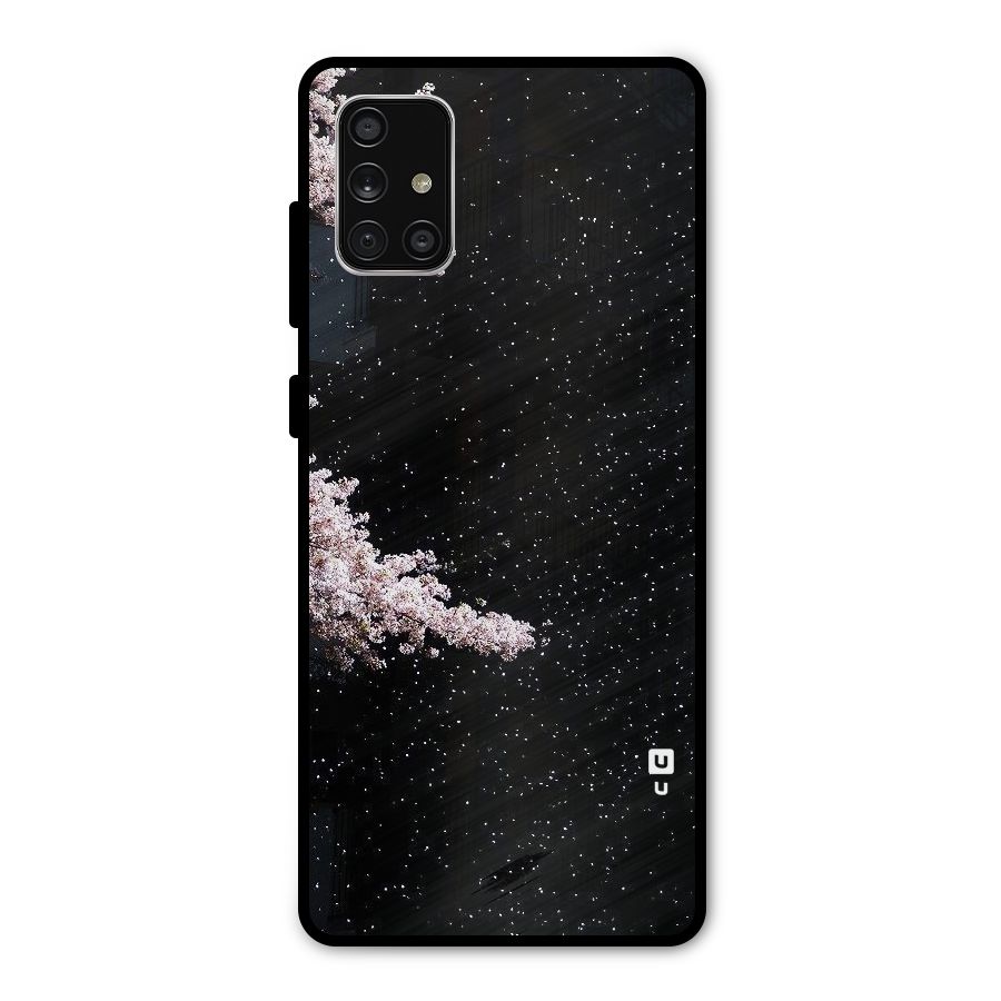 Beautiful Night Sky Flowers Metal Back Case for Galaxy A71