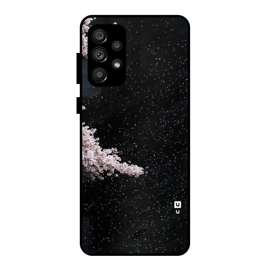 Beautiful Night Sky Flowers Metal Back Case for Galaxy A73 5G