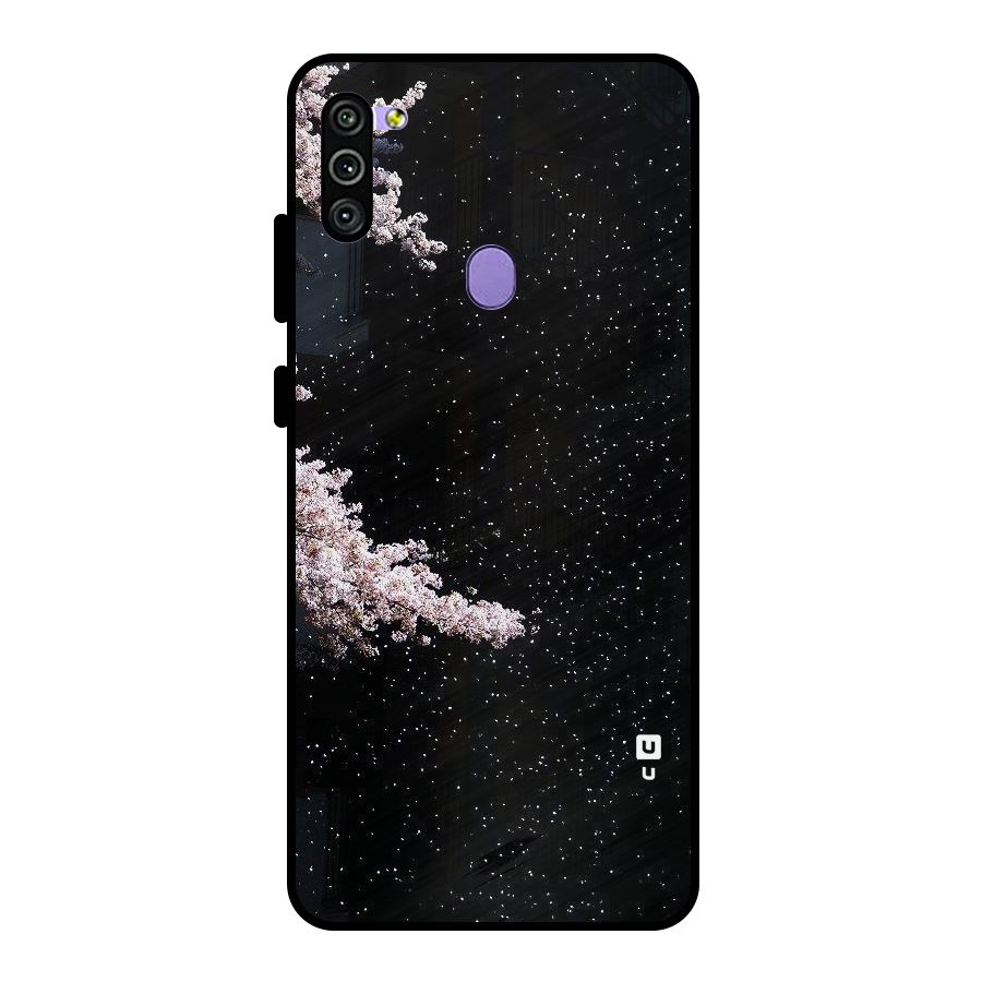 Beautiful Night Sky Flowers Metal Back Case for Galaxy M11