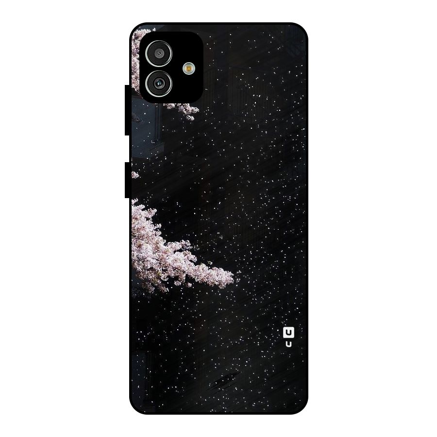 Beautiful Night Sky Flowers Metal Back Case for Galaxy M13 5G