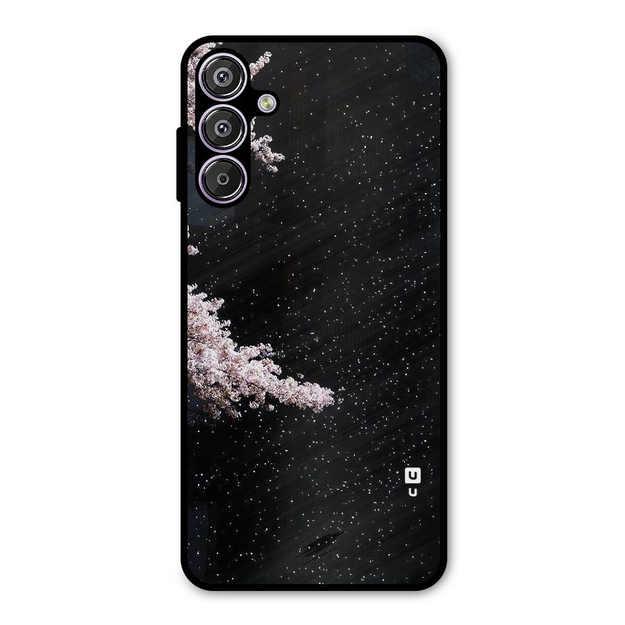 Beautiful Night Sky Flowers Metal Back Case for Galaxy M15