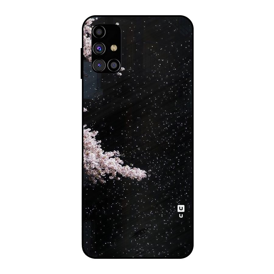 Beautiful Night Sky Flowers Metal Back Case for Galaxy M31s