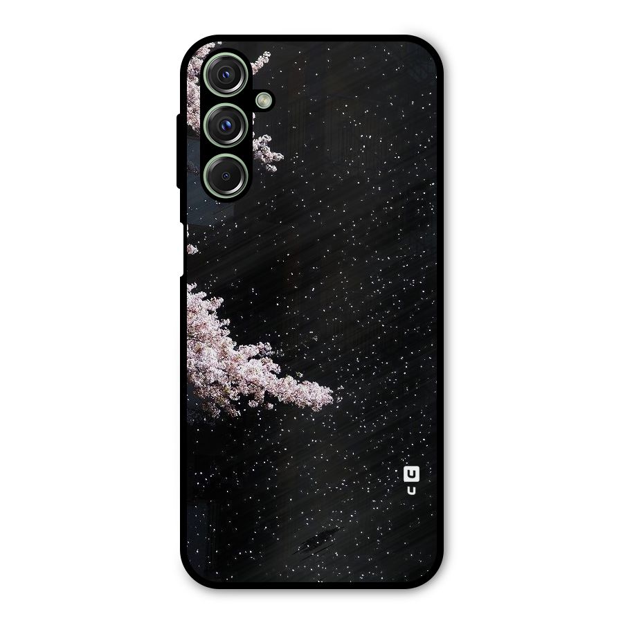 Beautiful Night Sky Flowers Metal Back Case for Galaxy M34