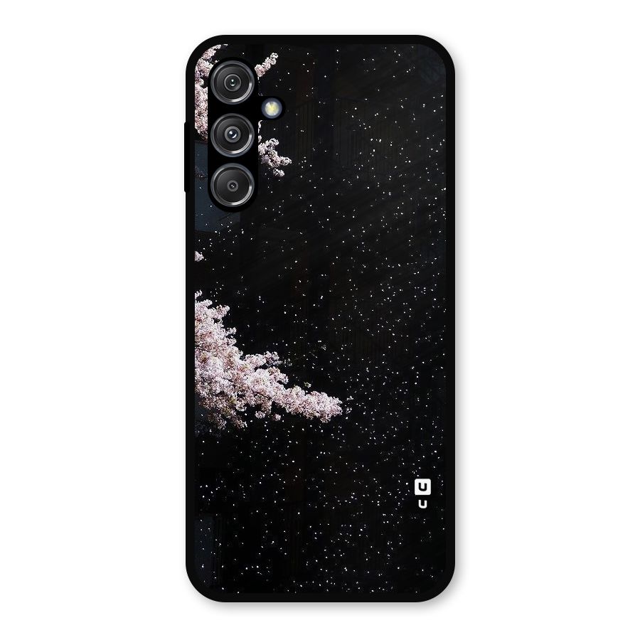 Beautiful Night Sky Flowers Metal Back Case for Galaxy M34 5G