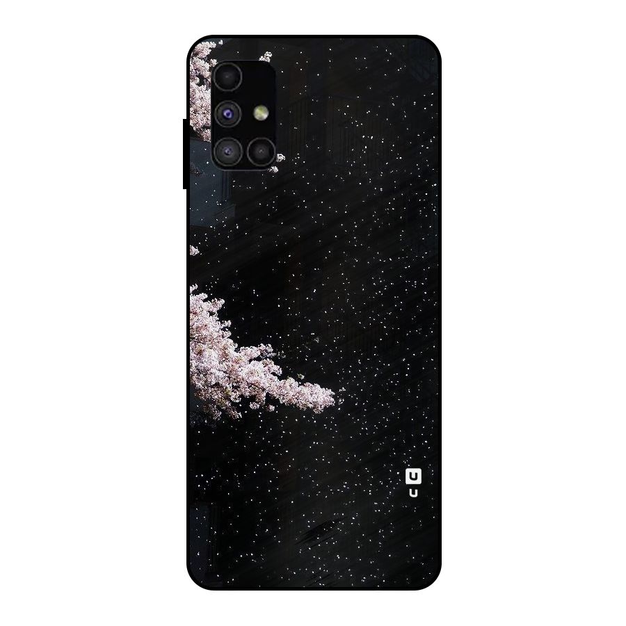 Beautiful Night Sky Flowers Metal Back Case for Galaxy M51