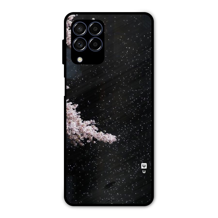 Beautiful Night Sky Flowers Metal Back Case for Galaxy M53 5G