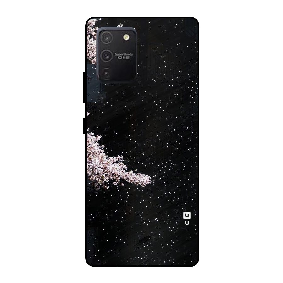 Beautiful Night Sky Flowers Metal Back Case for Galaxy S10 Lite