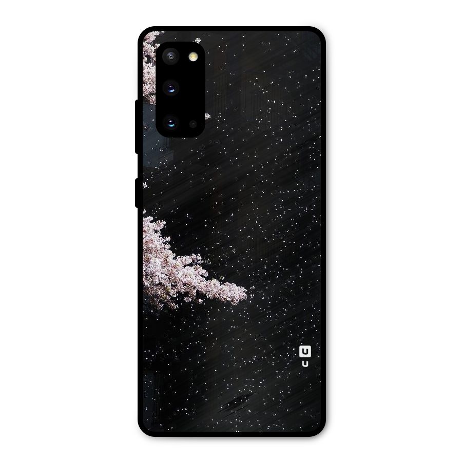 Beautiful Night Sky Flowers Metal Back Case for Galaxy S20