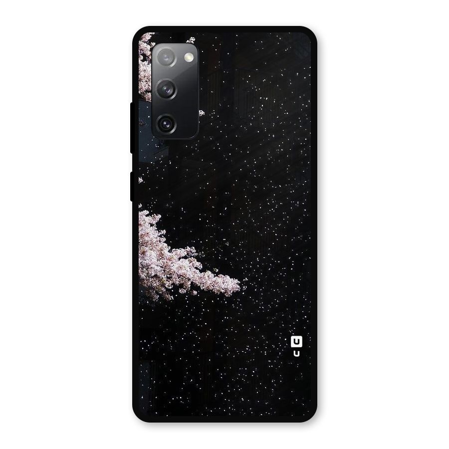 Beautiful Night Sky Flowers Metal Back Case for Galaxy S20 FE 5G