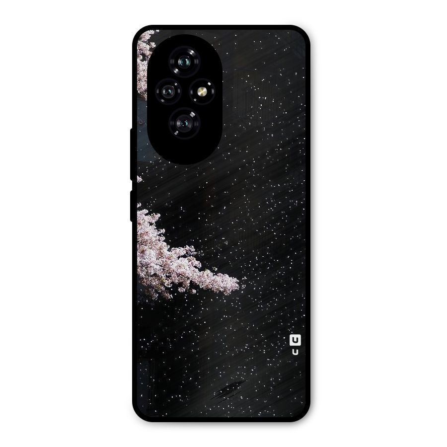 Beautiful Night Sky Flowers Metal Back Case for Honor 200