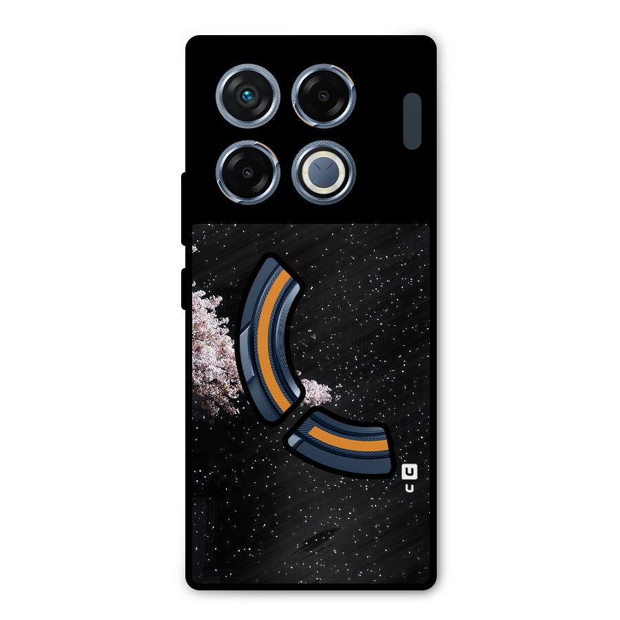 Beautiful Night Sky Flowers Metal Back Case for Infinix GT 20 Pro