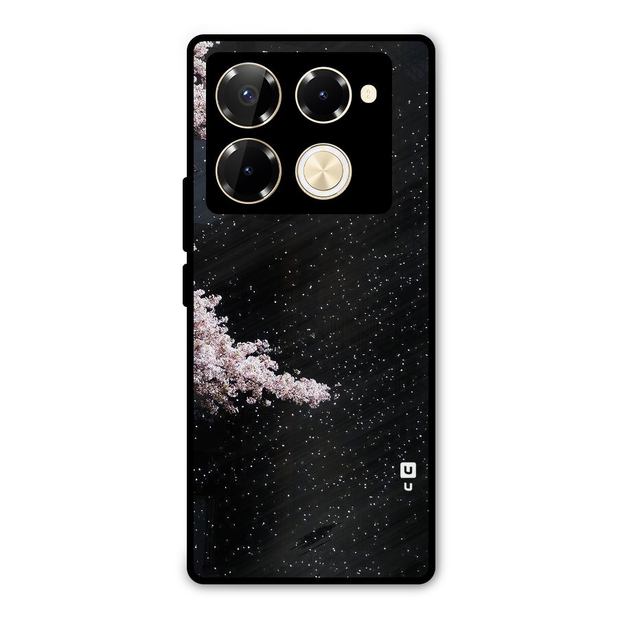 Beautiful Night Sky Flowers Metal Back Case for Infinix Note 40 Pro