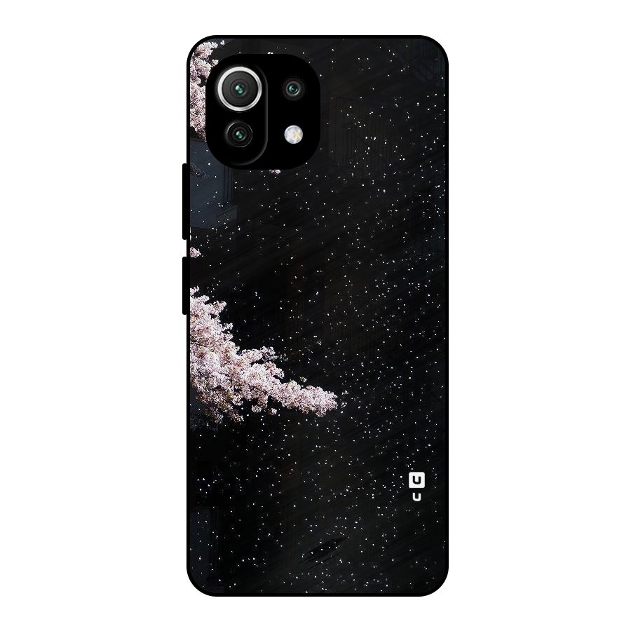Beautiful Night Sky Flowers Metal Back Case for Mi 11 Lite NE 5G