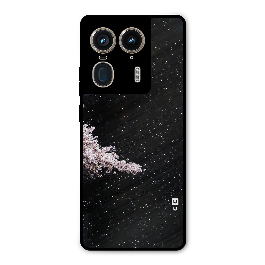 Beautiful Night Sky Flowers Metal Back Case for Motorola Edge 50 Ultra