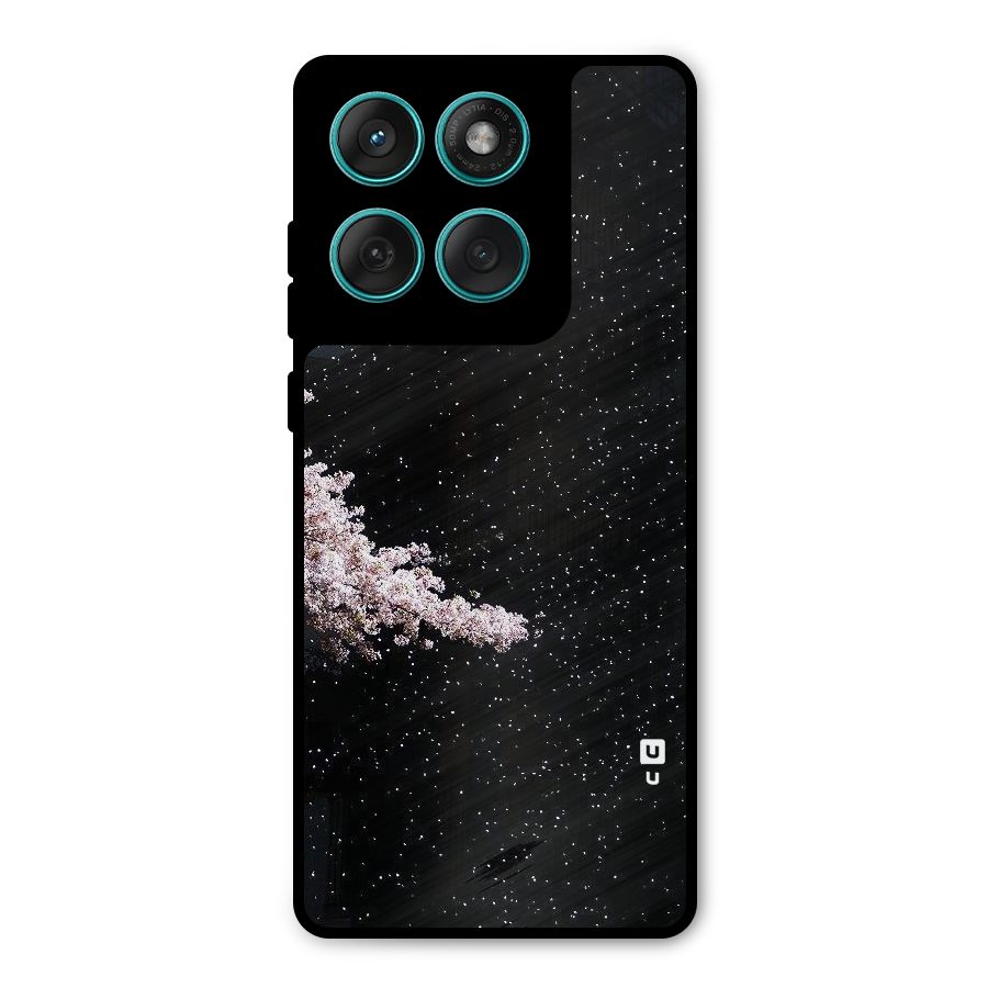 Beautiful Night Sky Flowers Metal Back Case for Motorola Edge 60