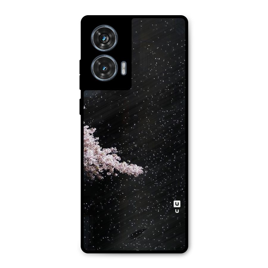 Beautiful Night Sky Flowers Metal Back Case for Motorola G96
