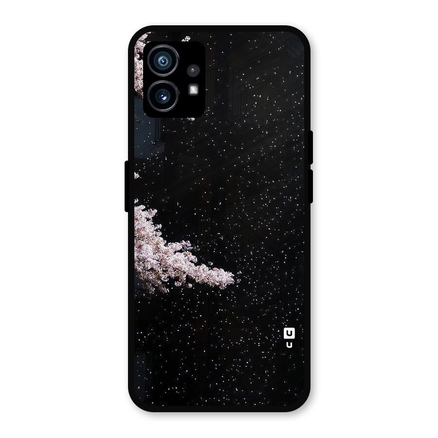 Beautiful Night Sky Flowers Metal Back Case for Nothing Phone 1