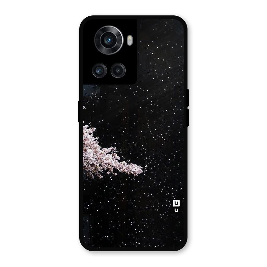 Beautiful Night Sky Flowers Metal Back Case for OnePlus 10R