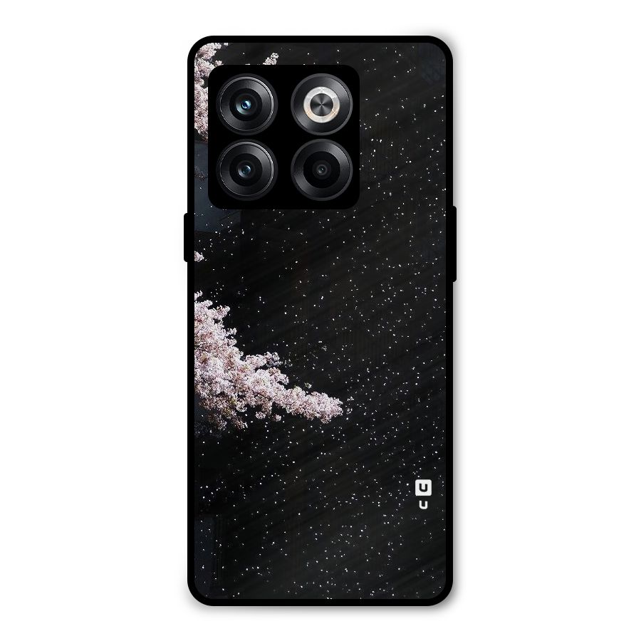 Beautiful Night Sky Flowers Metal Back Case for OnePlus 10T