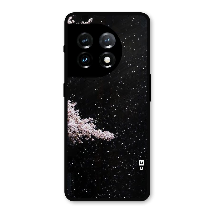 Beautiful Night Sky Flowers Metal Back Case for OnePlus 11