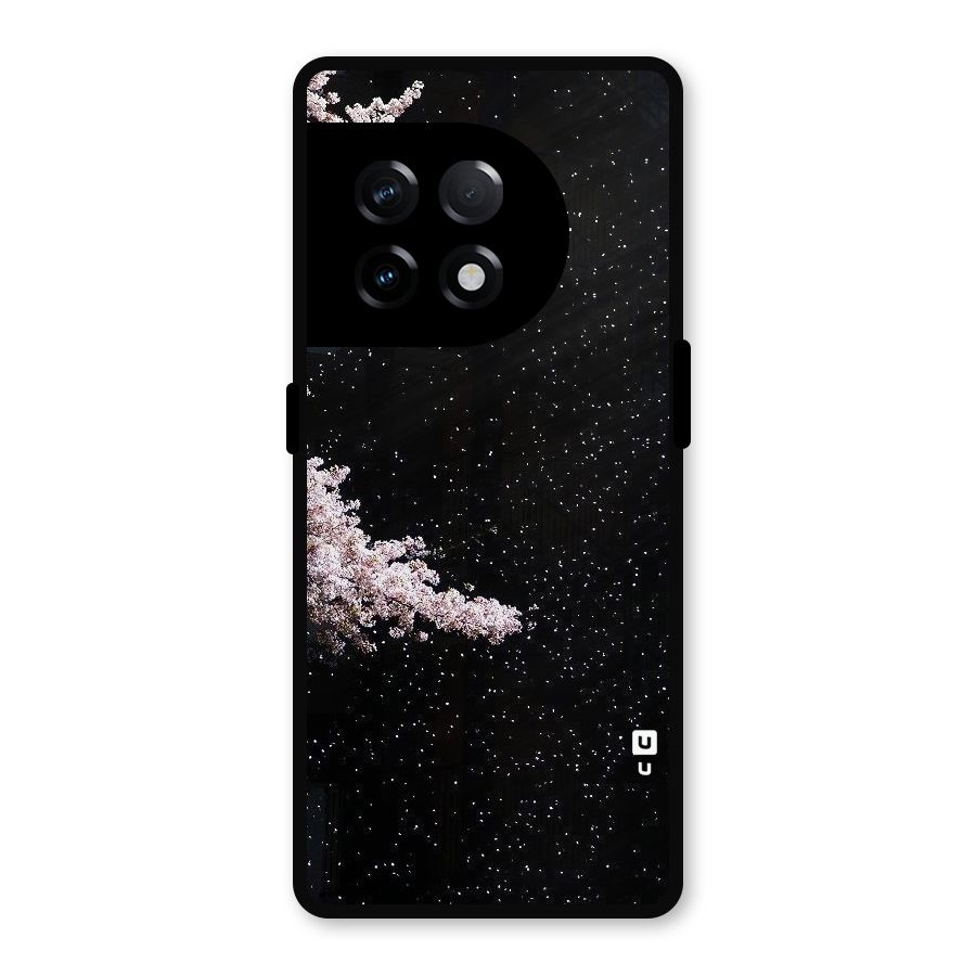 Beautiful Night Sky Flowers Metal Back Case for OnePlus 11R