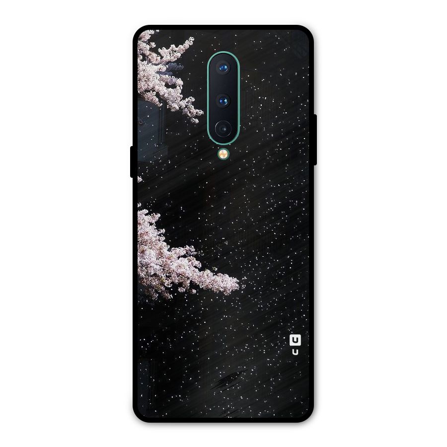 Beautiful Night Sky Flowers Metal Back Case for OnePlus 8
