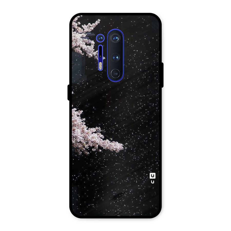 Beautiful Night Sky Flowers Metal Back Case for OnePlus 8 Pro