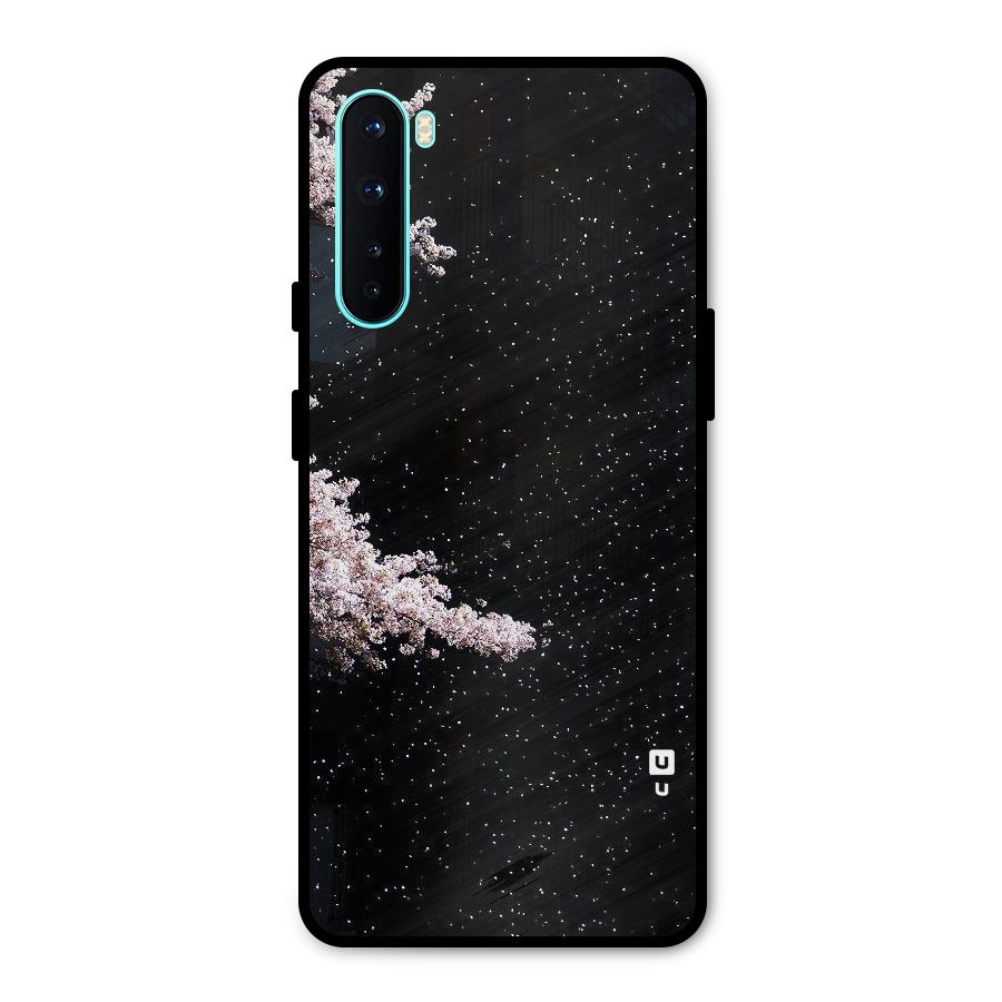Beautiful Night Sky Flowers Metal Back Case for OnePlus Nord
