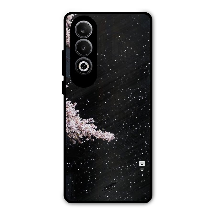 Beautiful Night Sky Flowers Metal Back Case for OnePlus Nord CE4