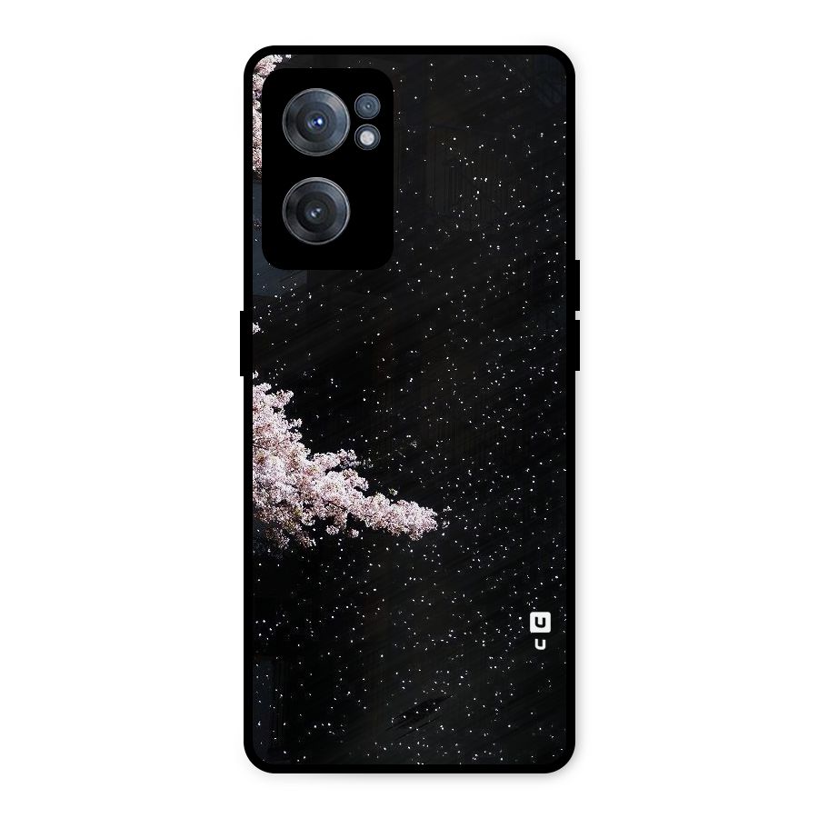 Beautiful Night Sky Flowers Metal Back Case for OnePlus Nord CE 2 5G