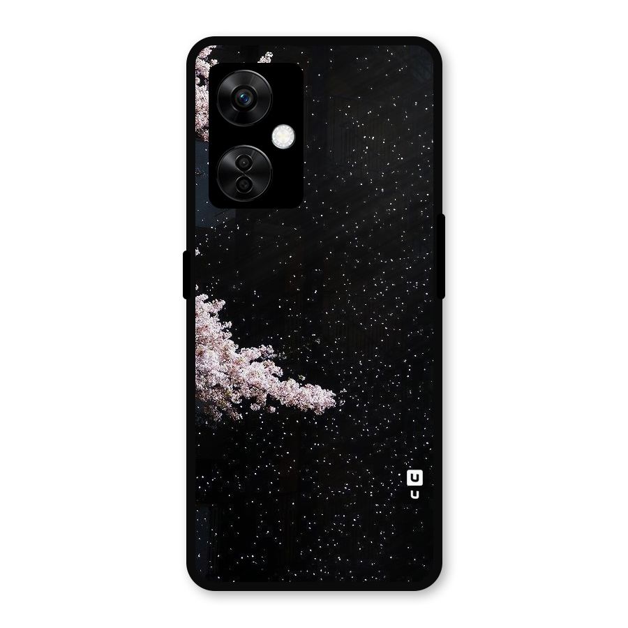 Beautiful Night Sky Flowers Metal Back Case for OnePlus Nord CE 3 Lite