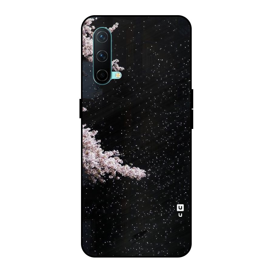 Beautiful Night Sky Flowers Metal Back Case for OnePlus Nord CE 5G
