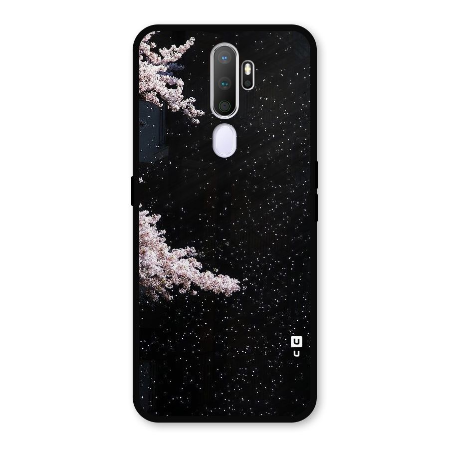 Beautiful Night Sky Flowers Metal Back Case for Oppo A9 (2020)