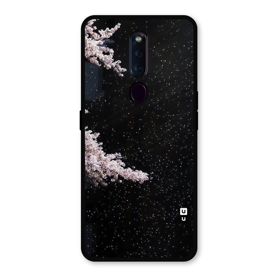 Beautiful Night Sky Flowers Metal Back Case for Oppo F11 Pro